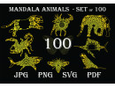 Golden Mandala Animals